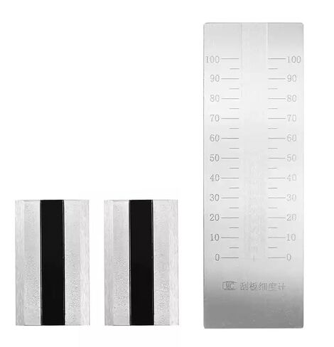 Scraper Fineness Meter Single-Channel Grind Gauge with 2 Scrapers Indexing Value 5μm Scale Range 0-100μm GB/T1724-93 Standard Maximum Depth of Groove 100μm in Kuwait