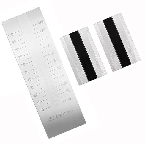 Scraper Fineness Meter Single-Channel Grind Gauge with 2 Scrapers Indexing Value 5μm Scale Range 0-100μm GB/T1724-93 Standard Maximum Depth of Groove 100μm in Kuwait