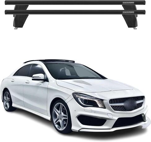 OMAC Fix Point Roof Racks Cross Bars for Mercedes CLA C118 2020-2025 Alu Black 2X in Kuwait