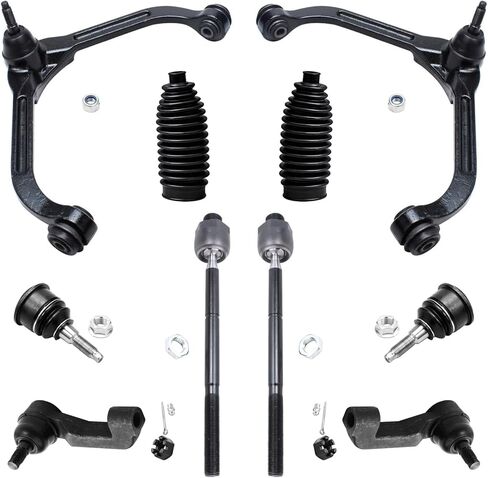 Detroit Axle - 10pc Front End Suspension Kit for 2007-2011 Toyota Camry 2 Lower Control Arms 2 Lower Ball Joints 4 Inner & Outer Tie Rods 2 Sway Bars 2008 2009 2010 Replacement in Saudi Arabia