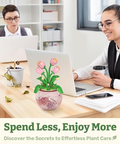 Flower Bouquet Building Decoration Set Artificial Flowers Mini Bricks Potted Sunflower Home Accessories or Best Gift Valentine Décor for Him and Her Botanical Collection for Adults [KZ1028] in Kuwait