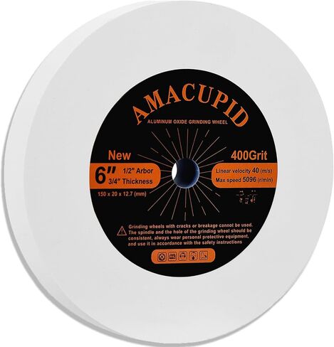عجلة طاحونة مقاعد البدلاء 6 بوصة 400 حبيبة، مادة كاشطة من أكسيد الألومنيوم الأبيض. لطحن وتلميع المعادن عالية الصلابة مثل الفولاذ عالي السرعة والفولاذ المقاوم للصدأ. 1/2 بوصة أربور in Kuwait