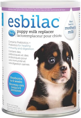 Pet-Ag Esbilac Puppy Milk Replacer Powder - 5 lb - Powdered Puppy Formula with Prebiotics, Probiotics & Vitamins for Puppies Newborn to Six Weeks Old - Easy to Digest in Saudi Arabia