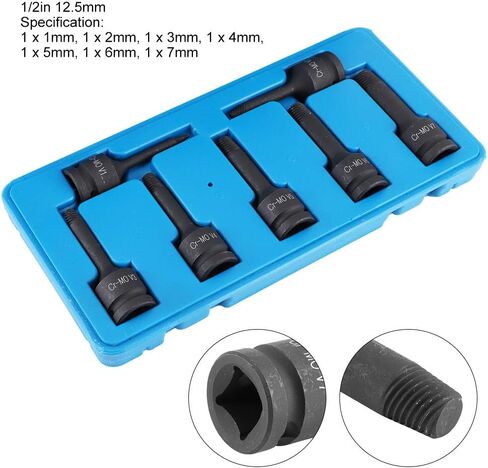 7pcs Damaged Thread Extractor, Pipe Screw Extractor Set Broken Bolt Water Pipe Remover Set Screw Easy Out Set Broken Bolt Remover Tool For Auto Repair Machine Repair in Kuwait