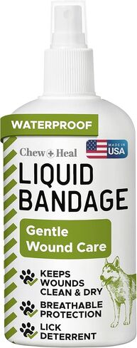 ضمادة سائلة للحيوانات الأليفة للكلاب - رذاذ بالصبار 118 مل - العناية بالجروح للكلاب بما في ذلك الجروح والخدوش والغرز - قابلة للتنفس ومقاومة للماء in Kuwait