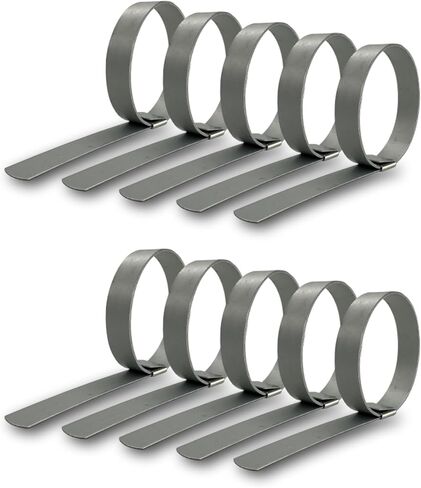 مشابك ثقب مركزية أصلية من Strapbinder HBCP12 - 3 بوصات من الفولاذ الكربوني المجلفن (10 عبوات) - مشابك مُشكَّلة مسبقًا للخراطيم والقنوات وإدارة الكابلات والمزيد in Kuwait