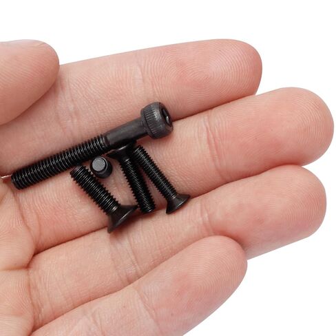 مجموعة براغي ريد دوت، M3/M3.5/M4 توركس مضادة للتجريد ومسامير سداسية M4، طول 6 مم/8 مم/10 مم/12 مم/14 مم، براغي مفتاح توركس قياسية، 8 قطع لكل حجم، مع أدوات التثبيت متضمنة (136 براغي، أسود) in Kuwait