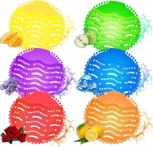 Urinal Screen Deodorizer, 24 PCS Urinal Cakes 3D Wave Anti-Splash Guards Odor Protection Mats, Consistent Fragrance, Bulk Scented Fresh Pads for Men's Toilets in Bathroom Office Schools Hotels in Kuwait