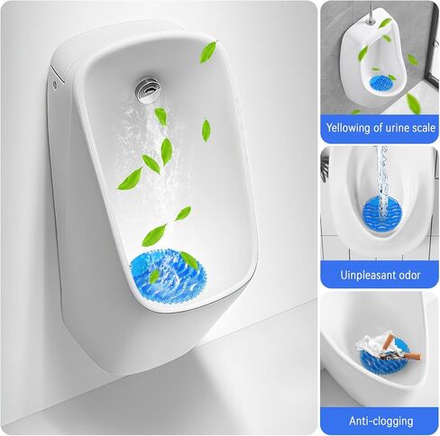 Urinal Screen Deodorizer, 24 PCS Urinal Cakes 3D Wave Anti-Splash Guards Odor Protection Mats, Consistent Fragrance, Bulk Scented Fresh Pads for Men's Toilets in Bathroom Office Schools Hotels in Kuwait