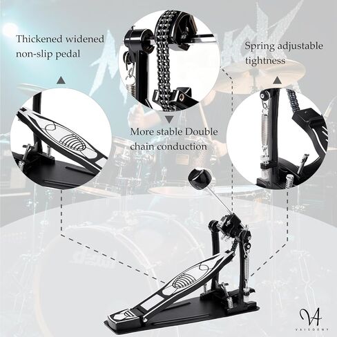 دواسة طبلة الجهير، دواسة طبلة مزدوجة السلسلة لطبل الجهير ومجموعة الطبل (V-DC-JKC10) in Kuwait