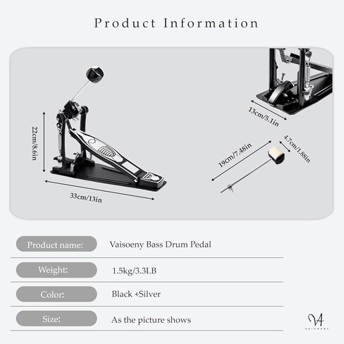 دواسة طبلة الجهير، دواسة طبلة مزدوجة السلسلة لطبل الجهير ومجموعة الطبل (V-DC-JKC10) in Kuwait