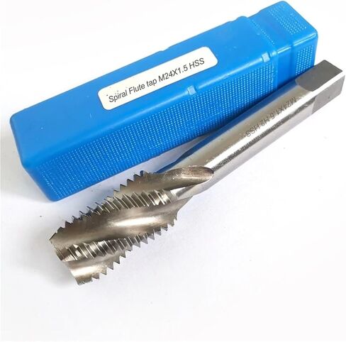 HSS Machine Spiral Flute tap M24 Right Hand Fine screw Thread spiral fluted taps M24X3 M24X2 M24X1.5 M24X1(1.0) in Saudi Arabia