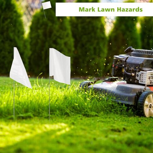 Tudomro 300 Pack Sublimation Flags 4 x 5 Inch Lawn Flags Marker with 15 Inch Steel Wire for Lawn Dog Training Landscape Flags, Marker, Irrigation, Sprinkler, Guard Transfer Set Sign Pack in Kuwait