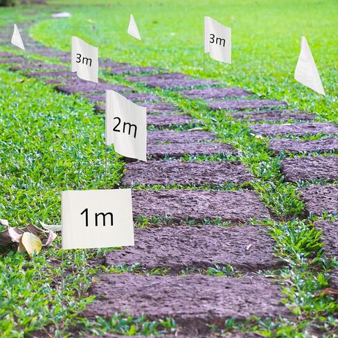 Tudomro 300 Pack Sublimation Flags 4 x 5 Inch Lawn Flags Marker with 15 Inch Steel Wire for Lawn Dog Training Landscape Flags, Marker, Irrigation, Sprinkler, Guard Transfer Set Sign Pack in Kuwait