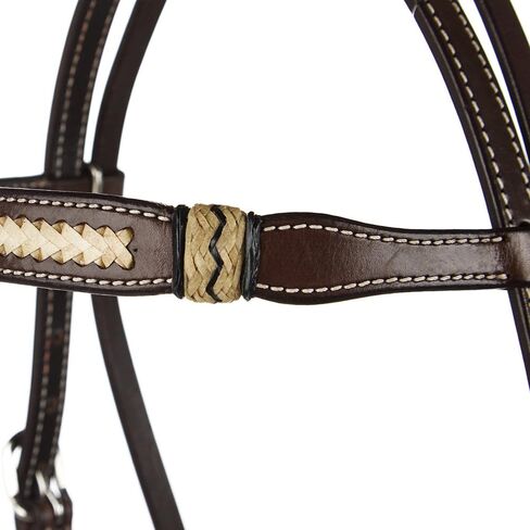 Braided Rawhide Chocolate Browband Headstall in Kuwait