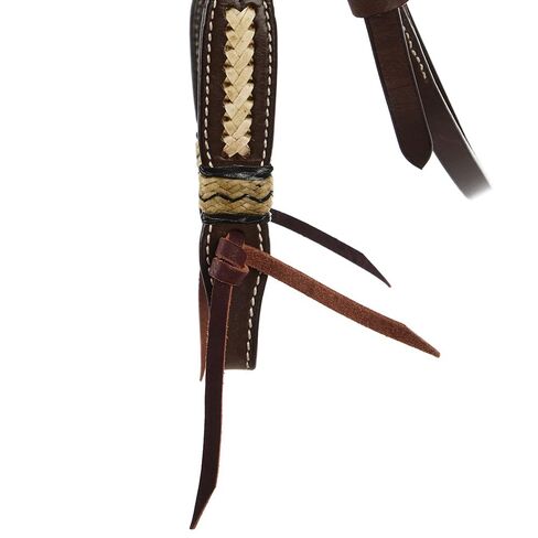 Braided Rawhide Chocolate Browband Headstall in Kuwait