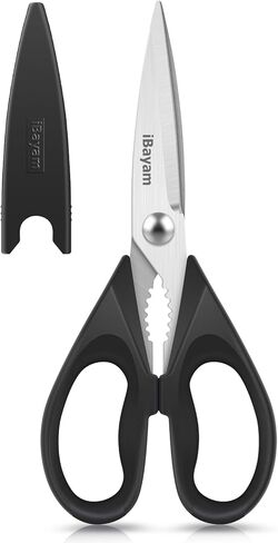 iBayam Kitchen Scissors All Purpose Heavy Duty, Kitchen Utensils Set, Stainless Steel Cooking Utensils Gadgets, Meat Poultry Food Shears Dishwasher Safe Utility Tools Home Gift, with Protective Sheath in Saudi Arabia