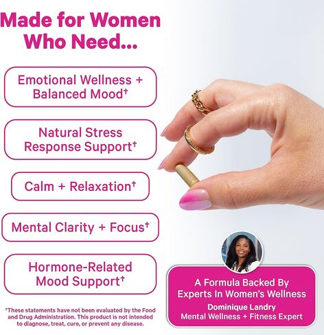 Pink Stork Saffron Extract for Women | 88.5 mg Saffron Extract with Chamomile + Passionflower Herbal Supplement | Supports Emotional Wellness + Balanced Mood | 30 Vegan Capsules in Saudi Arabia