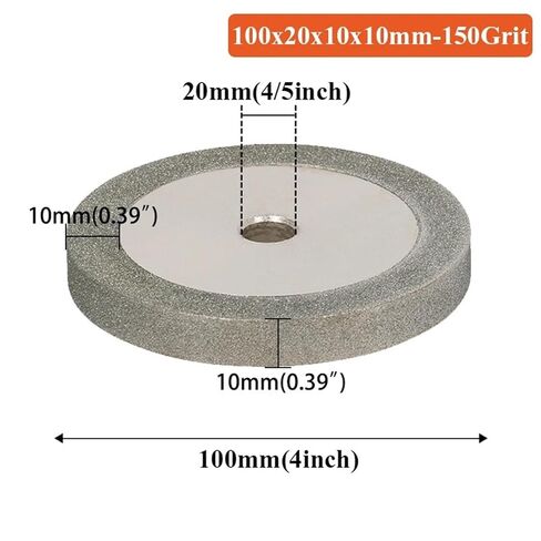Diamond Grinding Wheel, Electroplated Abrasive Disc Flat for Milling Cutter Carbide Tungsten Steel Alloy Grit 150 1pcs in Kuwait