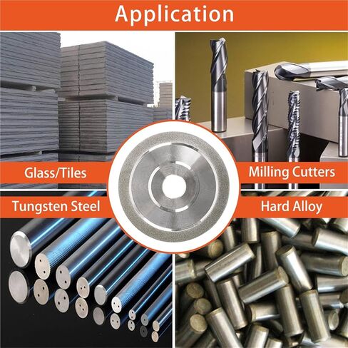 Diamond Grinding Wheel, Electroplated Abrasive Disc Flat for Milling Cutter Carbide Tungsten Steel Alloy Grit 150 1pcs in Kuwait