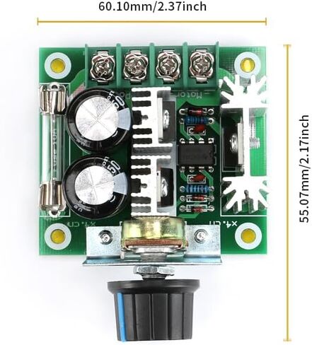 2 قطعة DC 12V-40V PWM وحدة تحكم سرعة المحرك 10A DC 12V منظم الجهد الخافت مع مقبض التحكم في السرعة، مفتاح سرعة متغير باستمرار، كفاءة عالية لاردوينو in Saudi Arabia