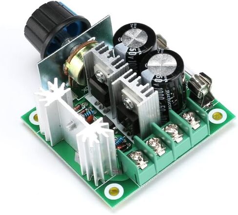 2 قطعة DC 12V-40V PWM وحدة تحكم سرعة المحرك 10A DC 12V منظم الجهد الخافت مع مقبض التحكم في السرعة، مفتاح سرعة متغير باستمرار، كفاءة عالية لاردوينو in Saudi Arabia