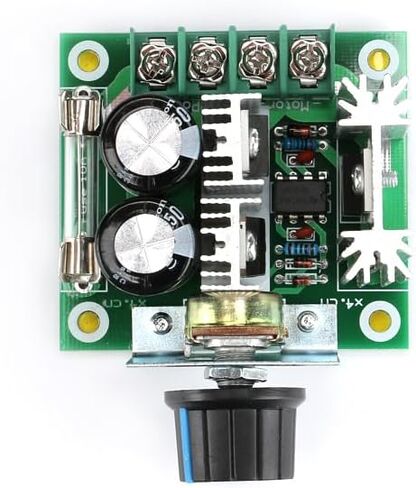 2 قطعة DC 12V-40V PWM وحدة تحكم سرعة المحرك 10A DC 12V منظم الجهد الخافت مع مقبض التحكم في السرعة، مفتاح سرعة متغير باستمرار، كفاءة عالية لاردوينو in Saudi Arabia