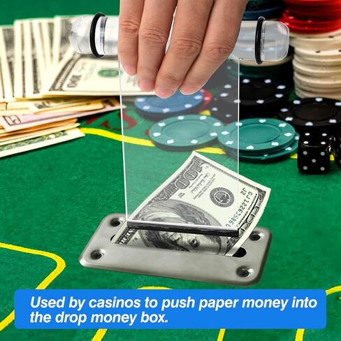 GSE Games & Sports Expert Casino/Home Custom Poker Table Steel Rake Toke Drop Box with Money Bill Drop Slot or Acrylic Money Plunger Paddle in Saudi Arabia