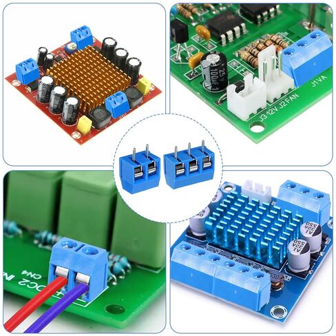 70 قطعة زرقاء 2 دبوس و3 دبوس 5 مم/0.2 بوصة الملعب PCB جبل برغي محطة كتلة 5 مم برغي محطة كتلة لوحة دوائر كهربائية موصلات PCB كتل جبل للكابل 300 فولت 10 أمبير in Saudi Arabia