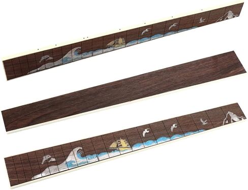 Guitar Neck Fret Board, Rosewood Fretboard with Seagull Pattern, 20 Frets, Natural Maple, Replacement Parts for Acoustic Guitar 1PC in Saudi Arabia