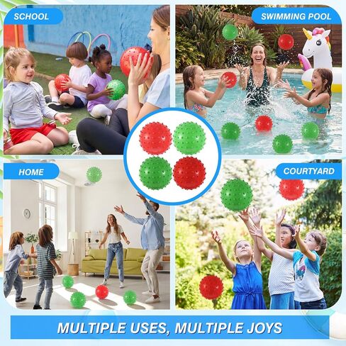 Junkin 100 Pack Knobby Balls Bulk 5.5 Inch Sensory Balls Bouncy Balls with Air Pump Set Plastic Balls Small Inflatable Ball Spiky Massage Stress Balls Fidget Toys Playground Balls for Party Favors in Kuwait