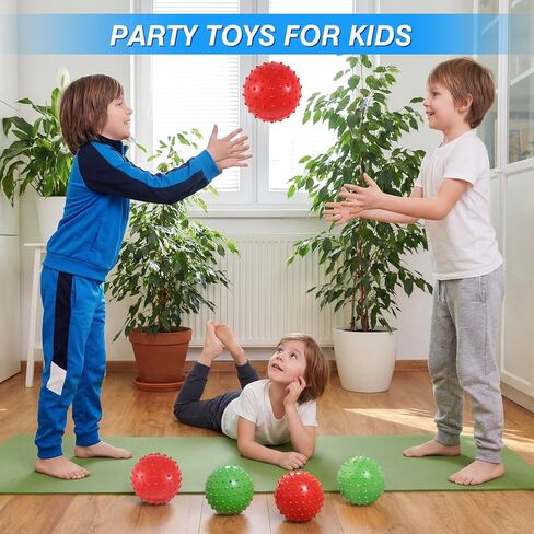 Junkin 100 Pack Knobby Balls Bulk 5.5 Inch Sensory Balls Bouncy Balls with Air Pump Set Plastic Balls Small Inflatable Ball Spiky Massage Stress Balls Fidget Toys Playground Balls for Party Favors in Kuwait