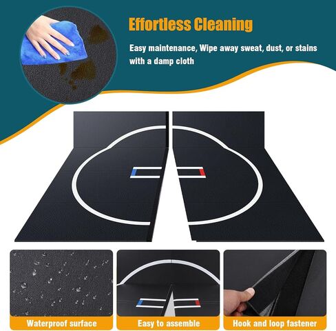 10x10ft Foldable XPE Jiu Jitsu Floor Exercise Mat for Home Foldable Jiu Jitsu Mats 1.2inch Thick for BJJ MMA Grappling Martial Art Boxing Judo in Kuwait