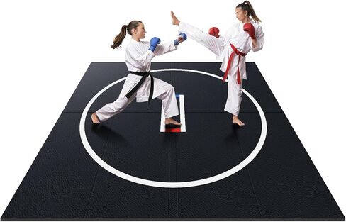 10x10ft Foldable XPE Jiu Jitsu Floor Exercise Mat for Home Foldable Jiu Jitsu Mats 1.2inch Thick for BJJ MMA Grappling Martial Art Boxing Judo in Kuwait