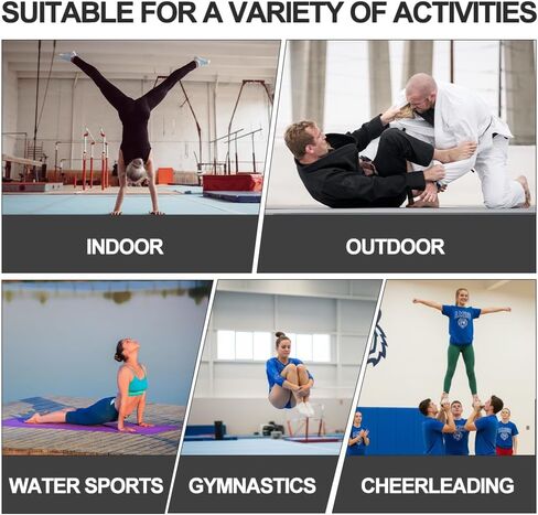 بساط المصارعة القابل للنفخ من كول ويف وسجادات جيو جيتسو للجيم المنزلي أو التدريب في الهواء الطلق، رائع لـ BBJ، MMA، الفنون القتالية، التصارع، الجودو، الملاكمة، اليوجا والمزيد مع هبوط ناعم وارتداد جيد in Kuwait