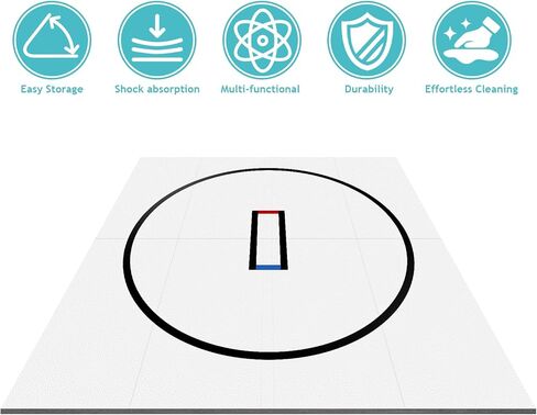Wrestling Mats for Home, 10x10 Jiu Jitsu Mats with Rollable Design, Waterproof Pvc Gymnastics Mat with 3cm Foam Protection for Tumbling Yoga Bjj Mma Grappling Judo Boxing Martial Art in Saudi Arabia