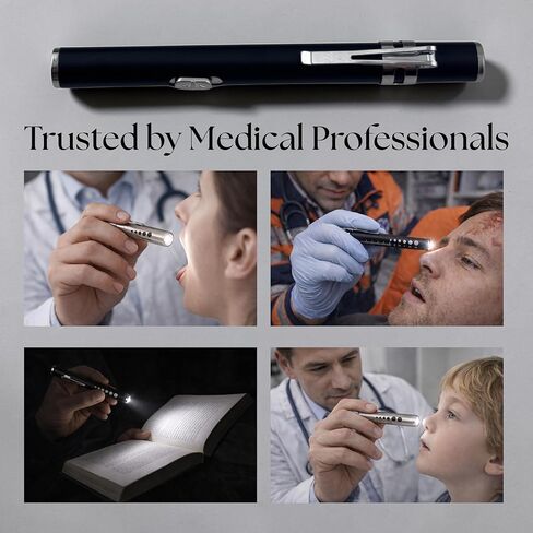 Personalized Engraved Medical Penlight for Nurses & Doctors – LED Pupil Gauge Light with Ruler, Custom Name Gift for RN, EMT, Medical Student (Black) in Saudi Arabia