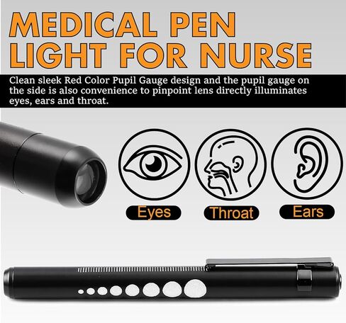 Jeemiter Upgraded Cobalt Blue LED Medical Penlight - for Corneal Injury, Tear Film, Contact Lens & Hirschberg Test Assessment | Essential Tool for Ophthalmologists, Doctors, Nurses in Clinical Exams in Kuwait