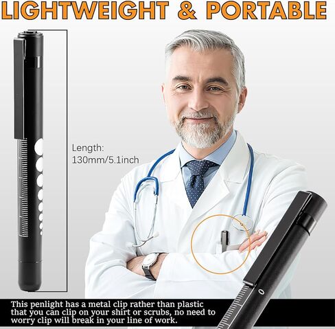 Jeemiter Upgraded Cobalt Blue LED Medical Penlight - for Corneal Injury, Tear Film, Contact Lens & Hirschberg Test Assessment | Essential Tool for Ophthalmologists, Doctors, Nurses in Clinical Exams in Kuwait