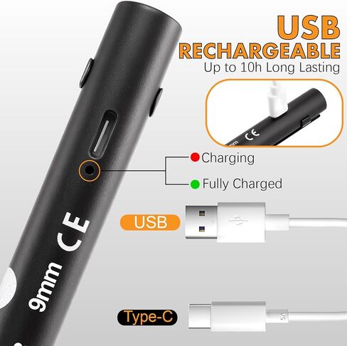 Jeemiter Upgraded Cobalt Blue LED Medical Penlight - for Corneal Injury, Tear Film, Contact Lens & Hirschberg Test Assessment | Essential Tool for Ophthalmologists, Doctors, Nurses in Clinical Exams in Kuwait