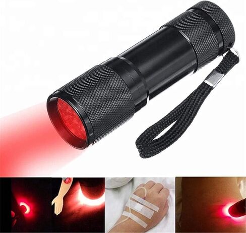 Pen Lights Vein Finder Viewer, Portable Vein Flashlight with 9 Infrared LED Light, Easy Finding Subcutaneous Veins for Nurse, Medical Student Use in Kuwait