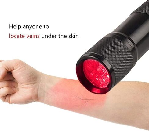 Pen Lights Vein Finder Viewer, Portable Vein Flashlight with 9 Infrared LED Light, Easy Finding Subcutaneous Veins for Nurse, Medical Student Use in Kuwait