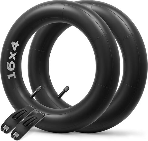 أنبوب إطار سميك مقاس 16 × 4.0 مع صمام شريدر - أنابيب دراجة مطاطية بوتيل لدراجة Ebike - عبوتان مع رافعات الإطارات in Saudi Arabia