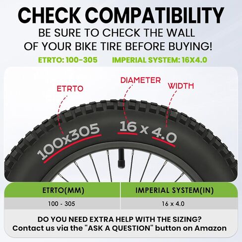 أنبوب إطار سميك مقاس 16 × 4.0 مع صمام شريدر - أنابيب دراجة مطاطية بوتيل لدراجة Ebike - عبوتان مع رافعات الإطارات in Saudi Arabia