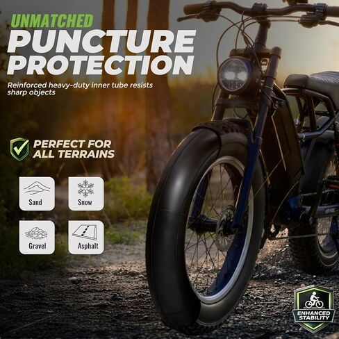 16 x 4.0 Inner Tube with Schrader Valve - Ideal for Kids Electric Bike with 16 Inch Fat Tires - Butyl Rubber Durable & Reliable Performance in Saudi Arabia