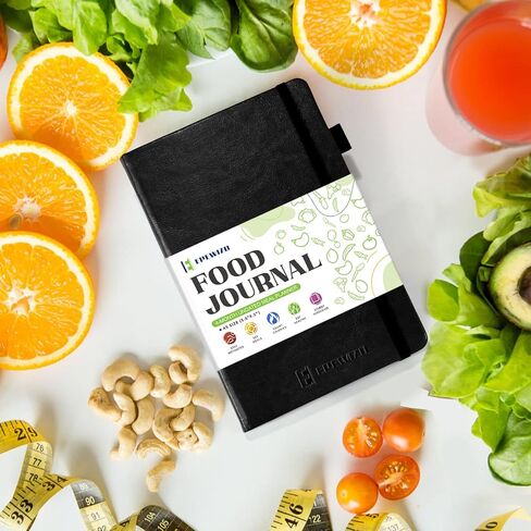 EPEWIZD Food Journal for Weight Loss, Meal Planner & Daily Food Wellness Diary to Count Calories Nutrient Intake,Weight Loss Journal to Track Health (A5 size) Black in Saudi Arabia