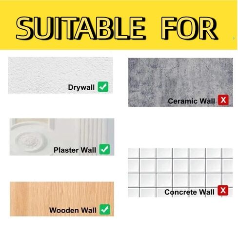 Self Drilling Drywall Anchors with Screws Kit - 62Pcs Heavy Duty Metal Expansion Bolt for Drywall, Includes 1m Tape Measure & Mini Level, No Drill Needed for TV, Shelf, Cabinets in Kuwait