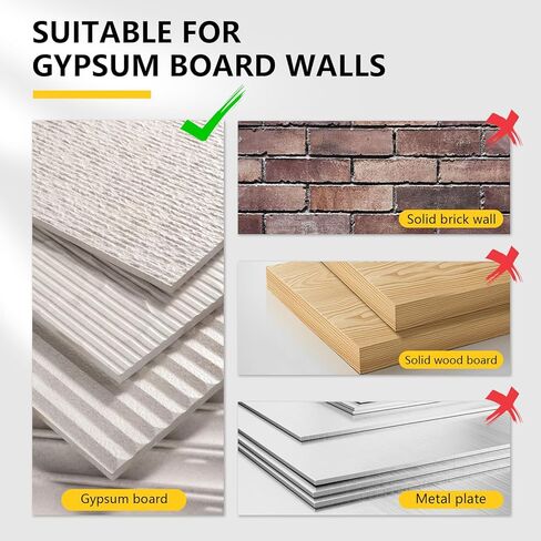 200Pcs Self Drilling Drywall Anchors with Screws, 100 Sheetrock Anchors (0.47x1.18 Inch) and 100 Galvanized Steel Expansion Screws No Drill Needed for Wall Hanging in Saudi Arabia