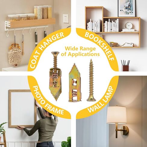 160 قطعة من مراسي الحوائط الجافة ذاتية الحفر مع مجموعة براغي، بدون مثقاب أو ثقوب في الحائط (80 قطعة من المراسي الفولاذية و80 قطعة من براغي الزنك) in Kuwait