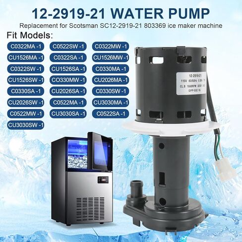 12-2919-21 Water Pump Replacement for Scotsman SC12-2919-21 ice Maker Machine C0322MA-1 C0322MW-1 C0322SA-1 (OEM Replacement) 12-2919-21 in Saudi Arabia